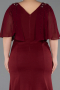 Long Burgundy Plus Size Evening Gown ABU6353