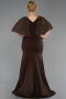Long Brown Plus Size Evening Gown ABU6353
