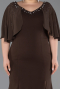 Long Brown Plus Size Evening Gown ABU6353