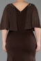 Long Brown Plus Size Evening Gown ABU6353