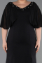 Long Black Plus Size Evening Gown ABU6353