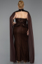 Long Brown Dantelle Plus Size Evening Dress ABU6361