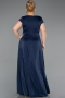 Long Navy Blue Plus Size Evening Gown ABU6363