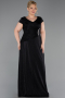 Long Black Plus Size Evening Gown ABU6363