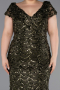 Long Olive Drab Scaly Plus Size Evening Gown ABU6282