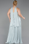 Long Mint Chiffon Plus Size Evening Gown ABU5793