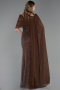 Long Brown Beaded Evening Dress ABU5816