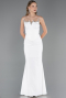 Long White Evening Dress ABU6366