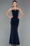 Long Navy Blue Evening Dress ABU6366
