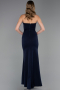 Long Navy Blue Evening Dress ABU6366