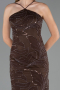 Long Brown Scaly Evening Dress ABU5713