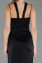 Long Black Satin Evening Gown ABU6367