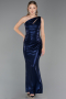 Long Navy Blue Evening Dress ABU6368