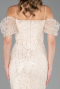 Midi Beige Beaded Cocktail Dress ABK2667