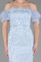 Midi Light Blue Beaded Cocktail Dress ABK2667