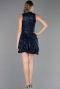 Short Navy Blue Scaly Party Dress ABK2671