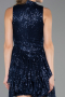 Short Navy Blue Scaly Party Dress ABK2671