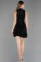 Short Black Scaly Party Dress ABK2671