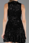 Short Black Scaly Party Dress ABK2671