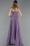 Long Lavender Satin Prom Gown ABU5146