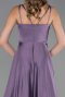 Long Lavender Satin Prom Gown ABU5146