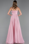 Long Powder Color Satin Prom Gown ABU5146