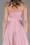 Long Powder Color Satin Prom Gown ABU5146