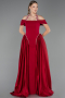 Long Red Satin Evening Dress ABU5995