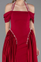 Long Red Satin Evening Dress ABU5995