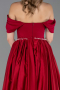 Long Red Satin Evening Dress ABU5995