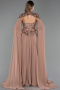 Long Copper Chiffon Evening Dress ABU5931