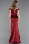 Long Burgundy Satin Evening Dress ABU5976