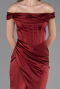 Long Burgundy Satin Evening Dress ABU5976