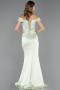 Long Mint Satin Evening Dress ABU5976