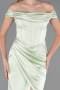 Long Mint Satin Evening Dress ABU5976