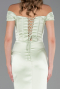 Long Mint Satin Evening Dress ABU5976