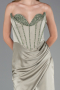 Long Mint Satin Evening Dress ABU6320