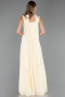 Long Yellow Chiffon Prom Gown ABU6369