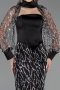 Long Black Beaded Evening Dress ABU6358