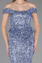 Long Indigo Scaly Evening Dress ABU6359