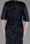 Long Navy Blue Scaly Plus Size Evening Gown ABU6373