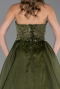 Long Olive Drab Beaded Evening Dress ABU5511