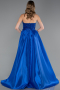Long Sax Blue Beaded Evening Dress ABU5511