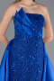Long Sax Blue Beaded Evening Dress ABU5511