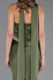 Long Olive Drab Satin Mermaid Evening Gown ABU5644