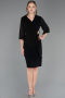 Midi Black Plus Size Cocktail Dress ABK2668