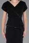 Midi Black Plus Size Cocktail Dress ABK2669