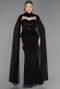 Long Black Dantelle Evening Dress ABU6360