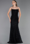 Long Black Dantelle Evening Dress ABU6375
