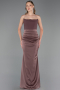 Light Brown Long Satin Prom Gown ABU6061